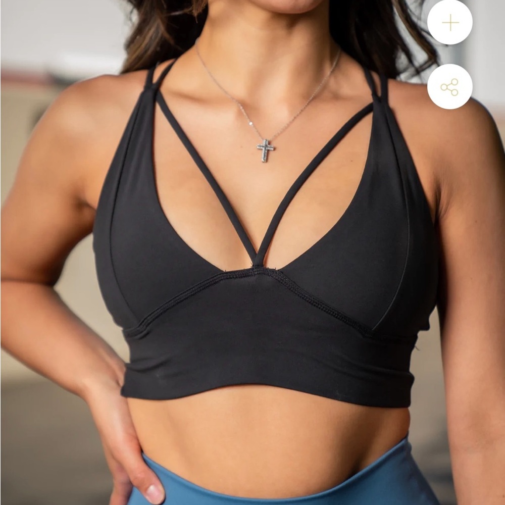 Til You Collapse Black Sports Bra